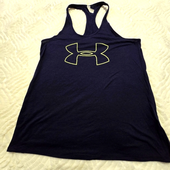 Under Armour Tops - UNDER ARMOUR Racerback Work Out Tank Top. Navy Blue. Size M